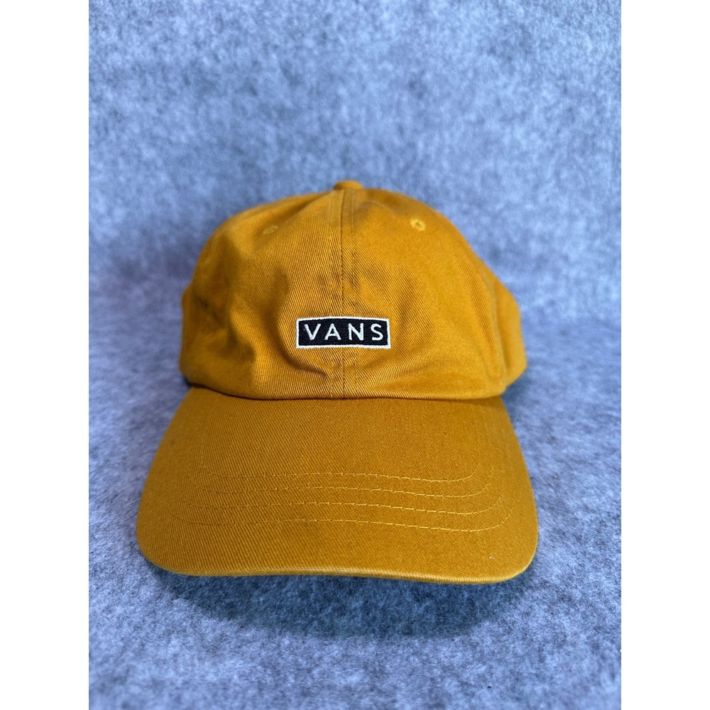 Vans Mustard Yellow Cotton Twill Dad Hat Adjustable Strapback Baseball Cap Logo
